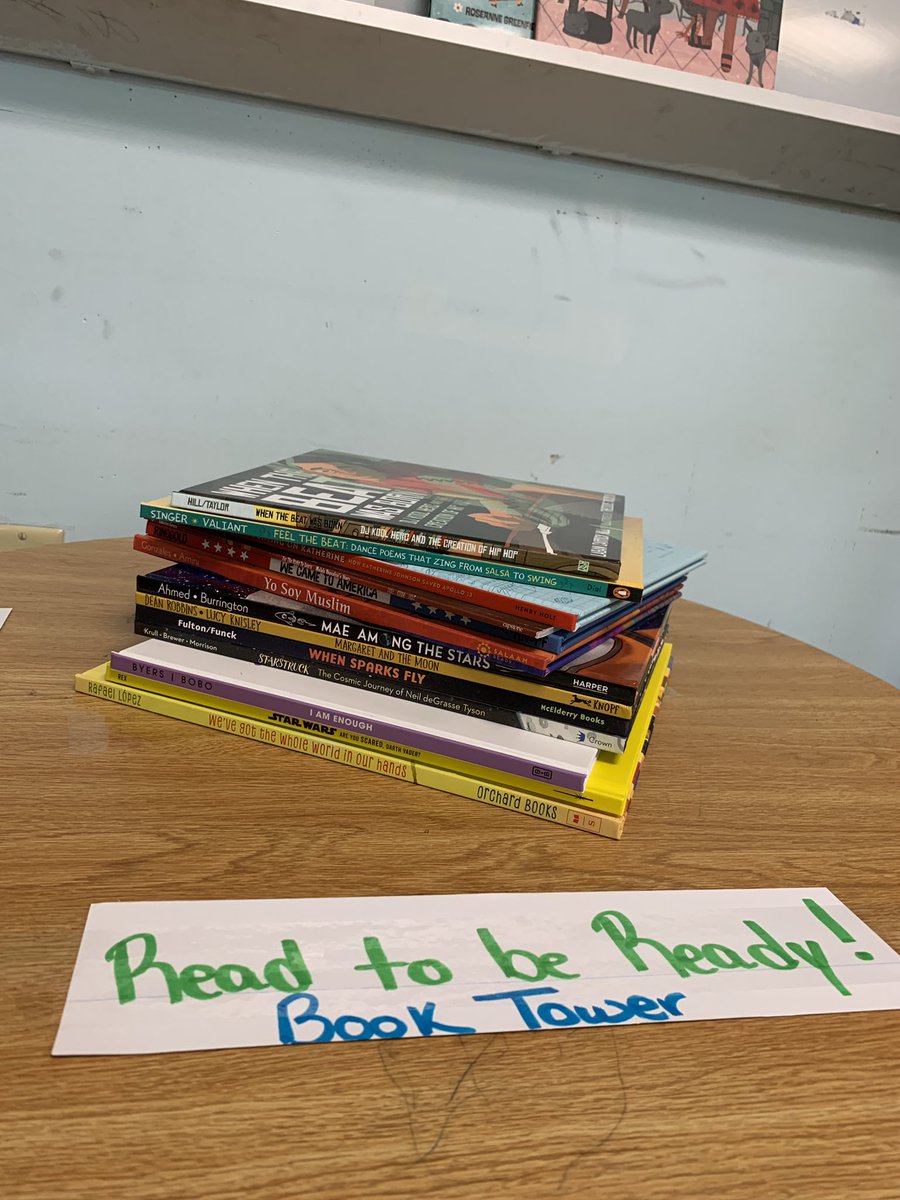 OliviaLynnKCS's tweet photo. Our Book tower is growing so tall! Check out all the new books our students have read this summer. @GMASteam #readtobereadyTN @ReadCityUSA https://t.co/B6OK6sMILK
