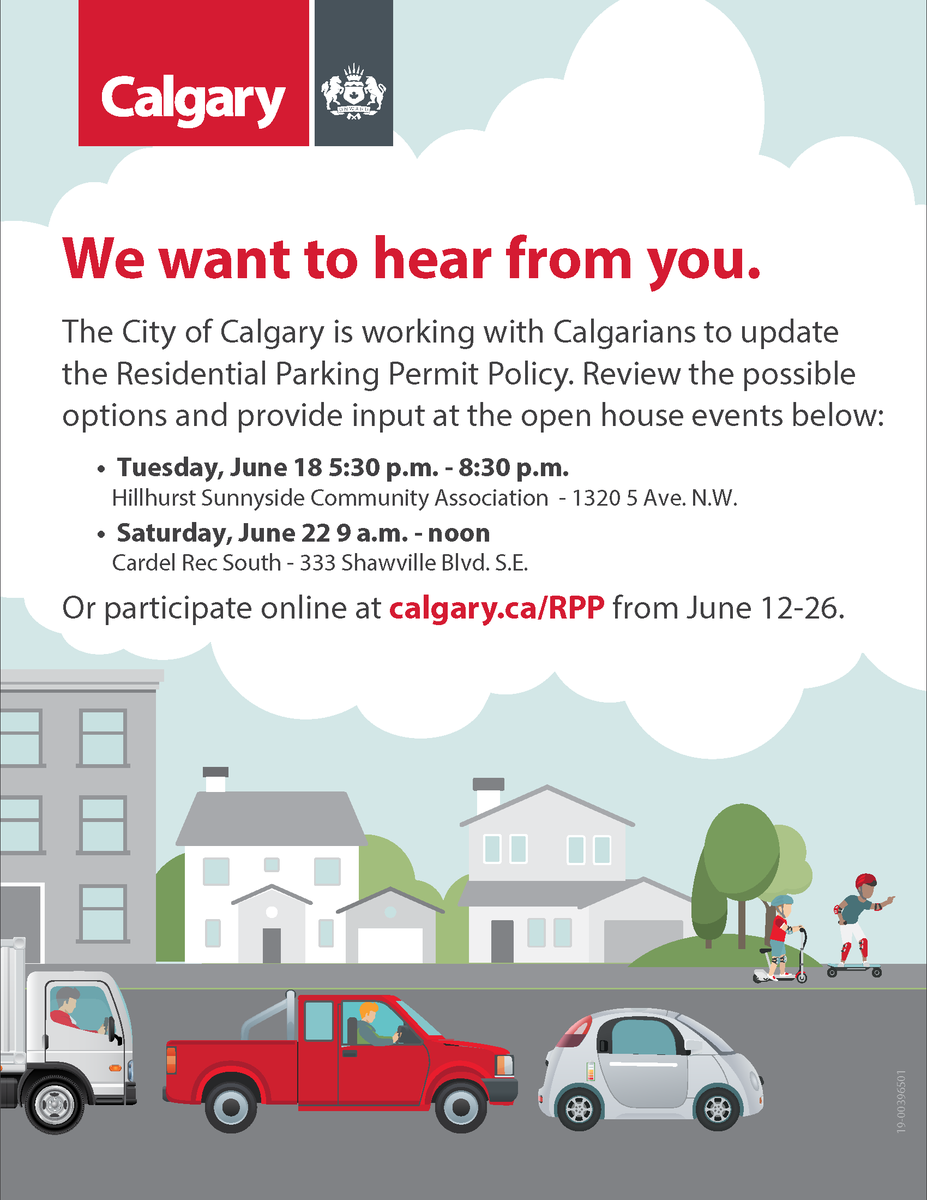 As you may know, the City is currently reviewing the Residential Parking Permit program. 

Please review the proposed changes at the link below and provide feedback. You can also attend open houses on June 15 and June 22:

calgary.ca/rpp