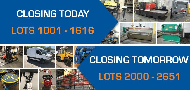 HilcoIndustrial's tweet photo. More lots closing today - #MetalFabrication, #Woodworking & #ShopSupport Equipment! Bid online now: https://t.co/JVVTuGqKr2
#Amstore #AuctionClosing #BidNow https://t.co/LZUfNtRRtZ