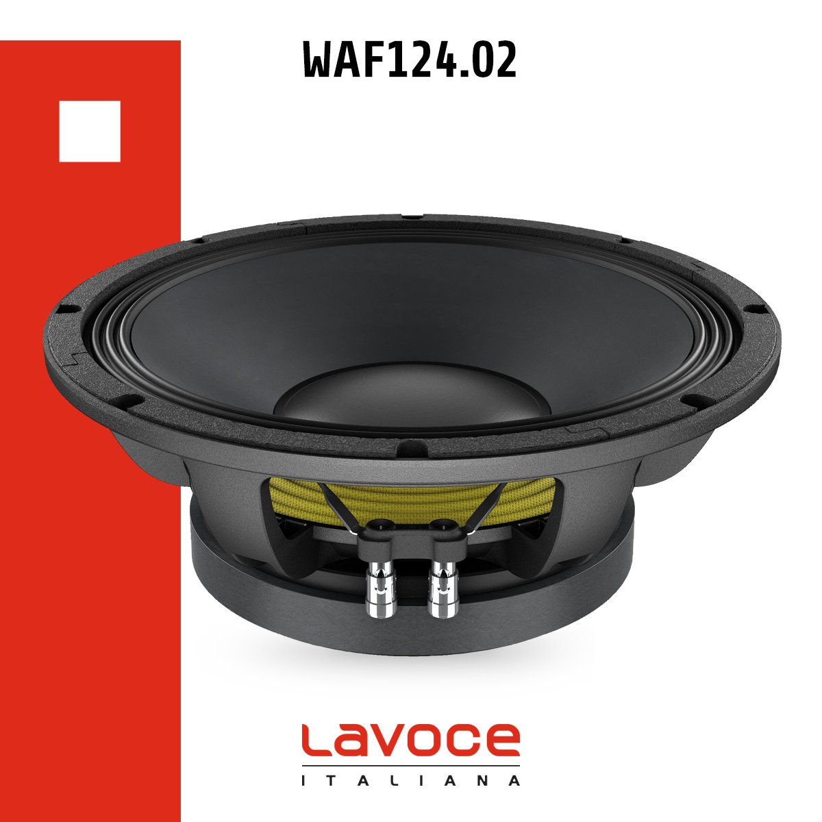 LavoceItaliana's tweet image. ■ WAF124.02, new 12” #woofer

A new high power 12” for premium fullrange applications that need very low distortion and high output. 😎
- 4 Inch CCAW Voice Coil
- 97 dB/SPL Sensitivity
- 1200 WATT Program #PowerHandling

#proaudio #professionalaudio #proaudiodesign