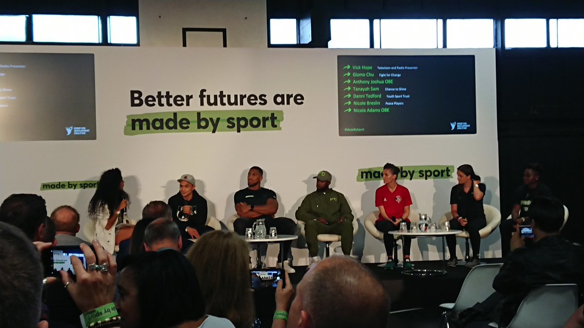 sportinmind's tweet photo. Great to be involved in the #MadeforSport launch attended by HRH Prince Harry @anthonyfjoshua & @NicolaAdamsOBE - inspiring stories from some amazing people using sport to improve lives. We've used sport to help 10000+ people with mental health problems, lets help even more https://t.co/q952OSpkB3
