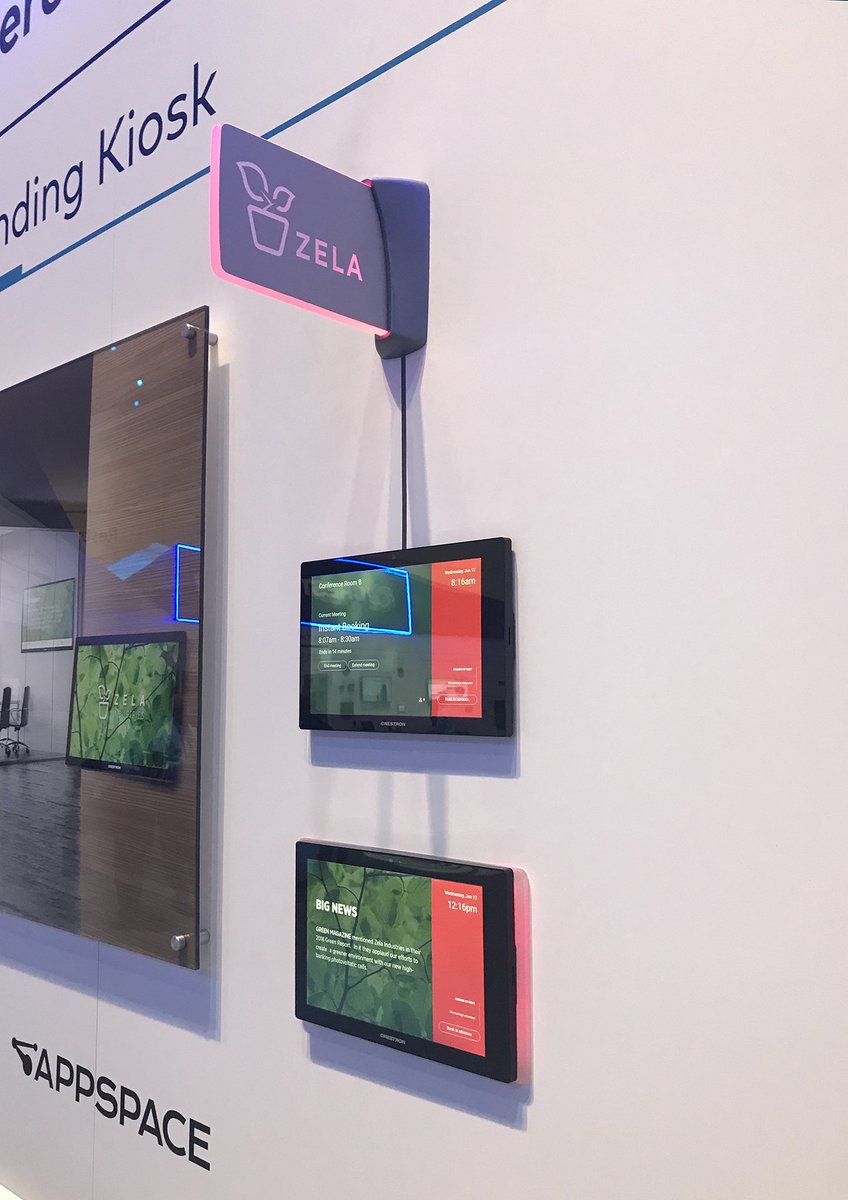 appspace's tweet image. Looking for a leading #roomscheduling solution? The @Crestron TSS with #Appspace built-in gets your meetings started faster from right outside the room. Includes integration with light-bars and room indicators too. bit.ly/2WzZObU