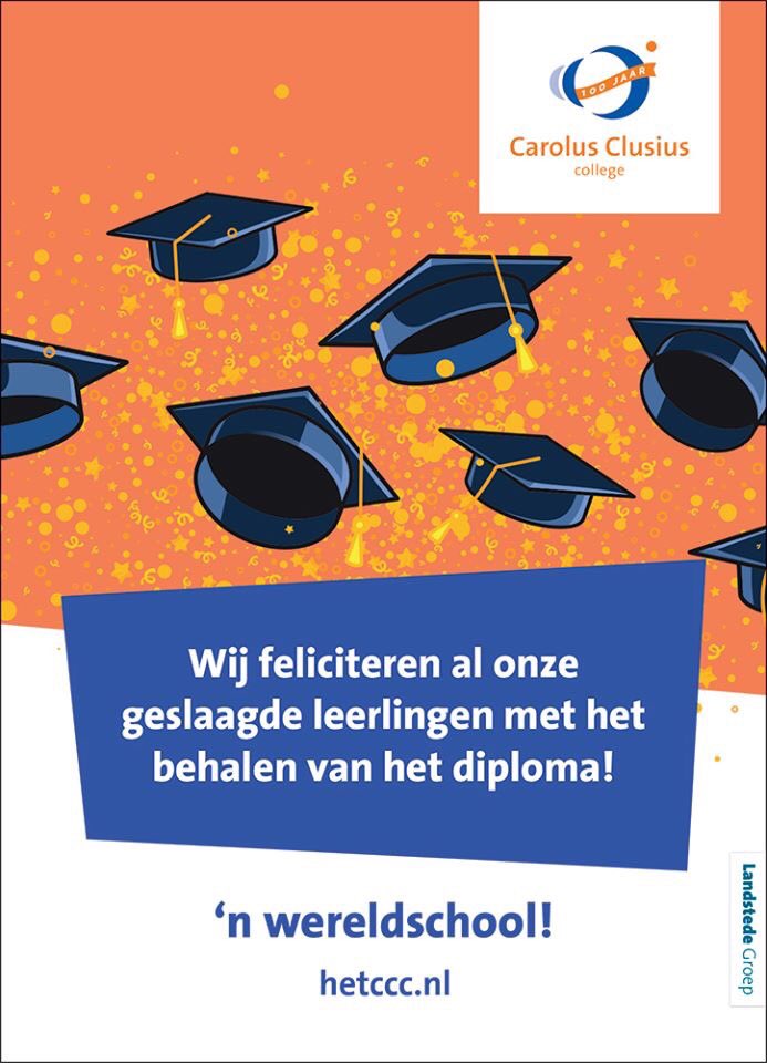 Wij feliciteren al onze geslaagde leerlingen met het behalen van het diploma!🎓
