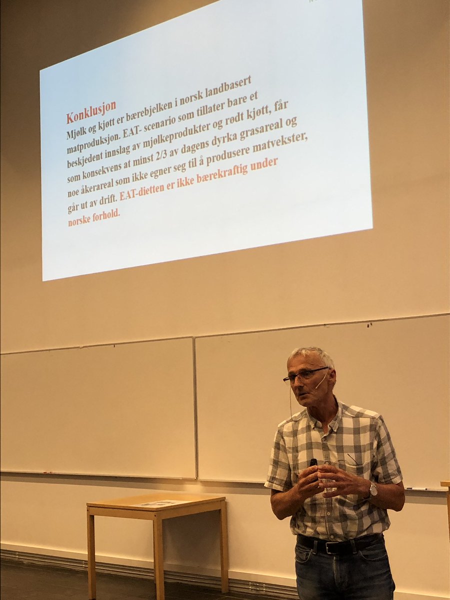 Odd Magne Harstad (Professor Emeritus NMBU) om «Konsekvensene av et norsk EAT-scenario for norsk landbasert matproduksjon» = «EAT-dietten er ikke bærekraftig under norske forhold»