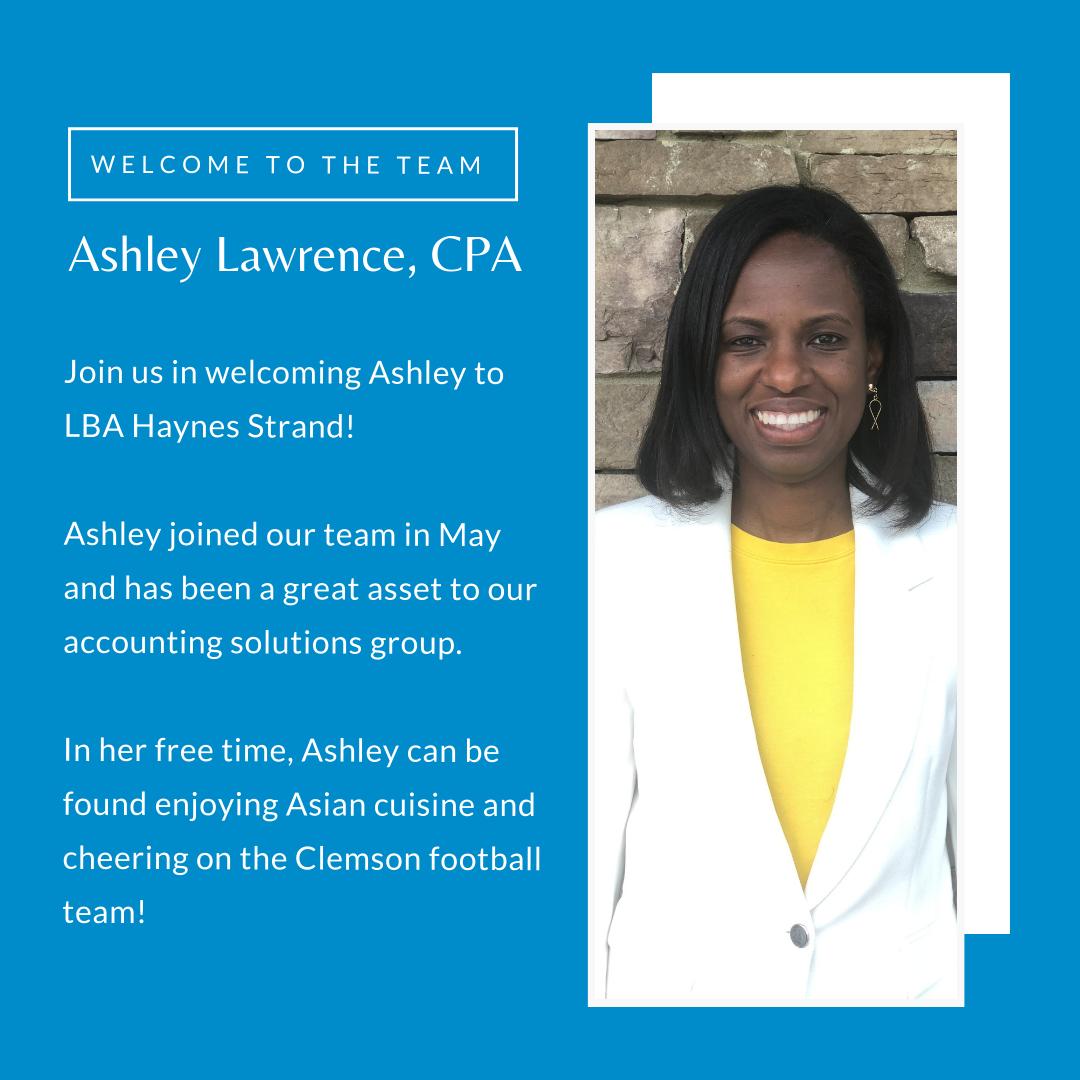 LBAHS_CPA's tweet photo. It's #WelcomeWednesday! Today we are welcoming Ashley Lawrence, our newest Accounting Manager, to the #LBAHS team! https://t.co/wyHS0KB5rN
