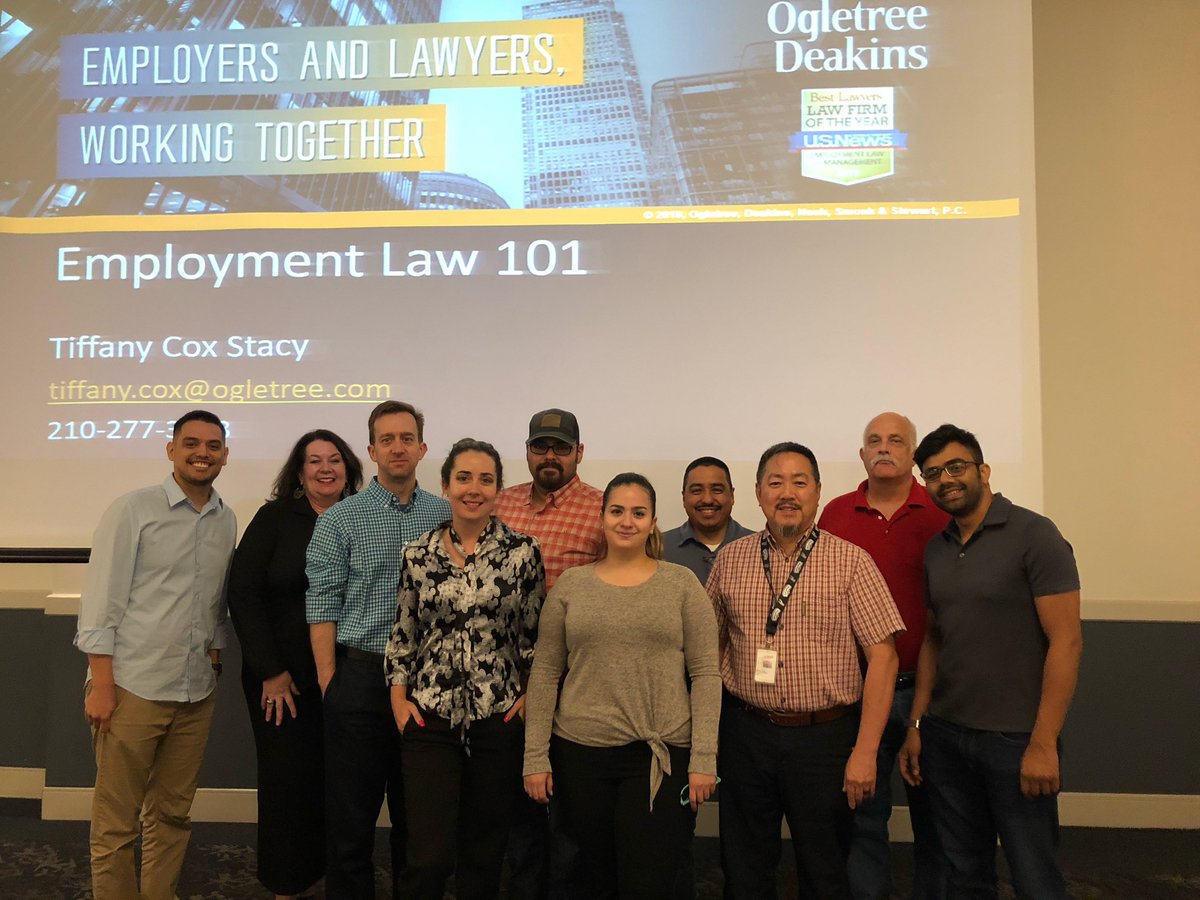 LancerCorp's tweet photo. Lancer managers and HR team members enjoying an Employment Law 101 Seminar. Thanks SHRM of San Antonio for the great information!
#SAHRMA #TrainingLeaders #GreatPlaceToWork
#SanAntonio #LancerCorp #Lancer https://t.co/56KMSOy7Bd