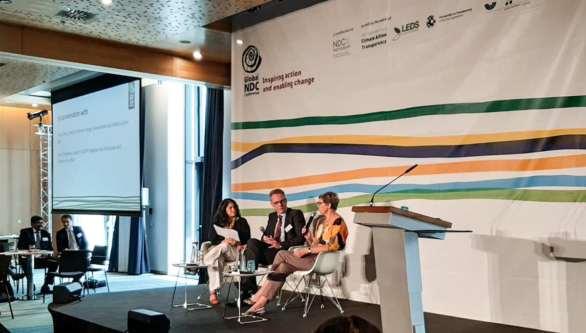 LibelulaPeru's tweet photo. Maria Paz Cigarán, CEO de Libélula en la Conferencia Global de NDC 2019 desde Berlín en la ponencia sobre: ¿Cómo transformar el Reglamento del #AcuerdodeParís en acciones que apoyen la implementación de #NDC?
#globalndcconference https://t.co/niFygrSuc9