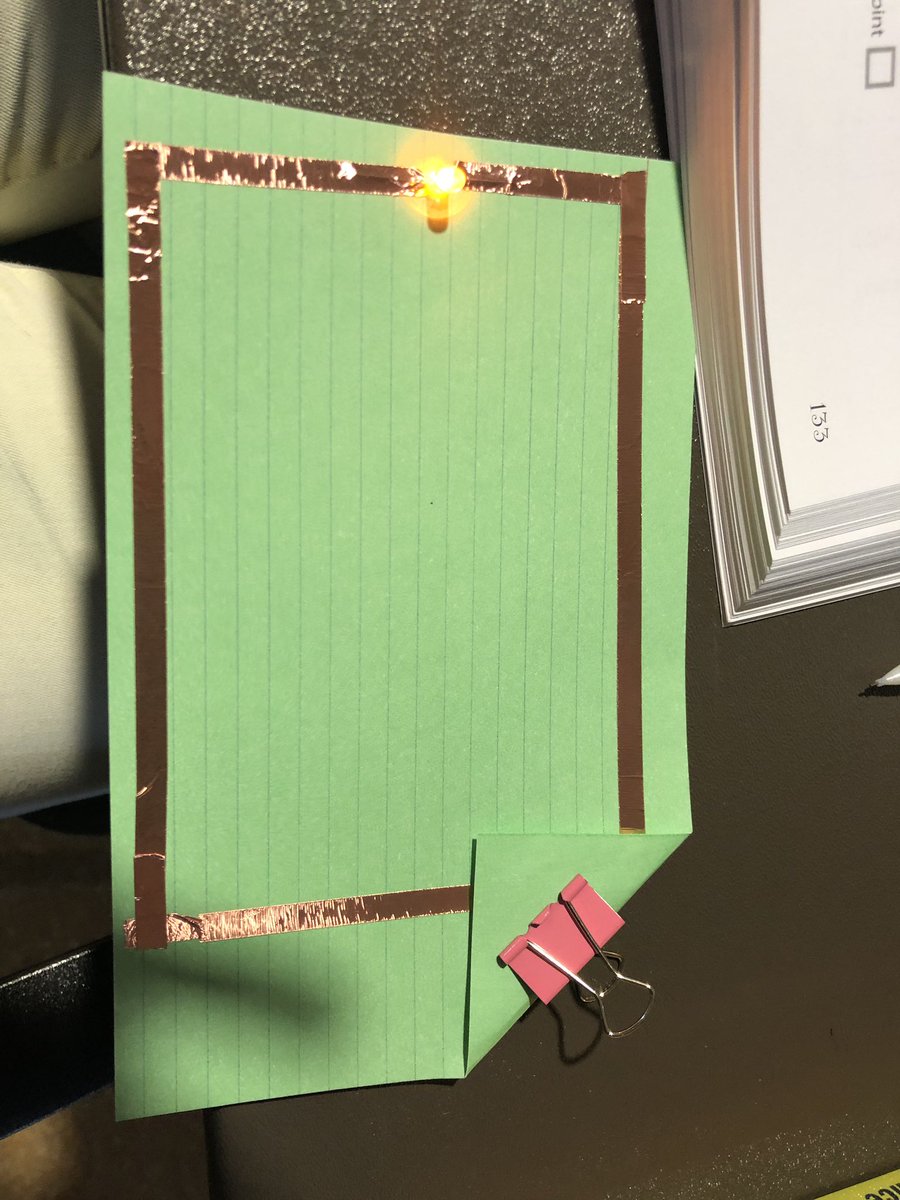 mrs_flanaganSLE's tweet photo. Building paper circuits at the Picture Perfect Workshop! I’m learning so much and can’t wait to bring all these ideas back to my classroom! #STEMinstitute #SLEbREAL https://t.co/7T2BrqfHHS
