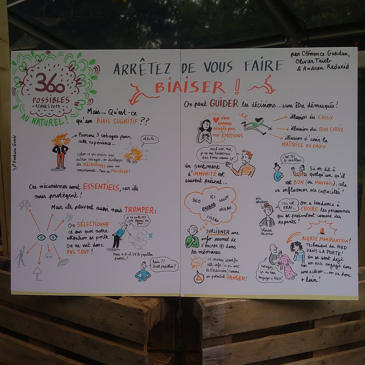 Les biais coginitifs, amis ou ennemis ? Vous l'aurez découvert ce matin aux #360possibles à Rennes ! Jour 1 de notre rdv breton de l' #innovation ☂️ :)