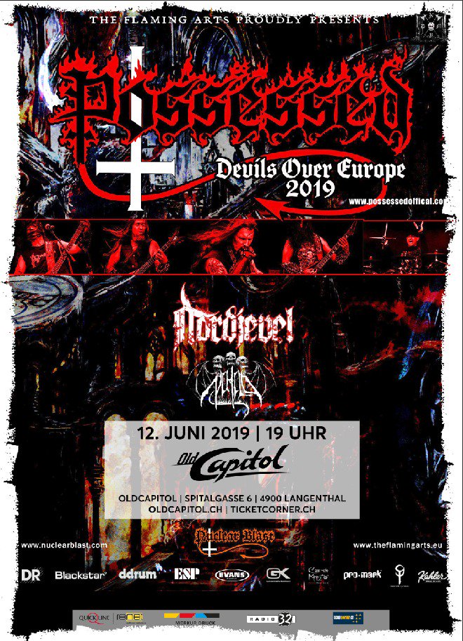 Don't miss this evening <a href="/nihilometal/">Nihilo Death Metal</a> performing with migthy #Possessed at #OldCapitol in #Lagenthal! Presenting the new album "Doom"!