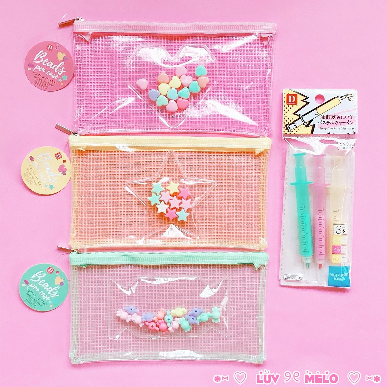 Kanaめろ 少しずつ復活 ﾟ 100均 ダイソー購入品 ﾟ ペンケース ビーズ入り 注射器みたいなパステルカラーペン ゆめかわ ゆめかわいい ファンシー Fancy パステルカラー T Co Wgitnkvulx Twitter