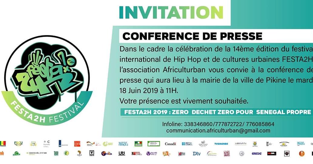 ***Une grande première***
La conférence presse du festival Festa 2h aura lieu à la mairie de la ville de Pikine le 18 Juin à 11h. 
Venez nombreux.
Notre objectif cette année c'est de faire un max d'attention sur l'environnement.
<a href="/zerodechet/">Objectif zéro déchet</a> <a href="/zer0plastic/">zeroplastic</a> #SenegalPropre  <a href="/festa2h/">Festa2H Festival</a>