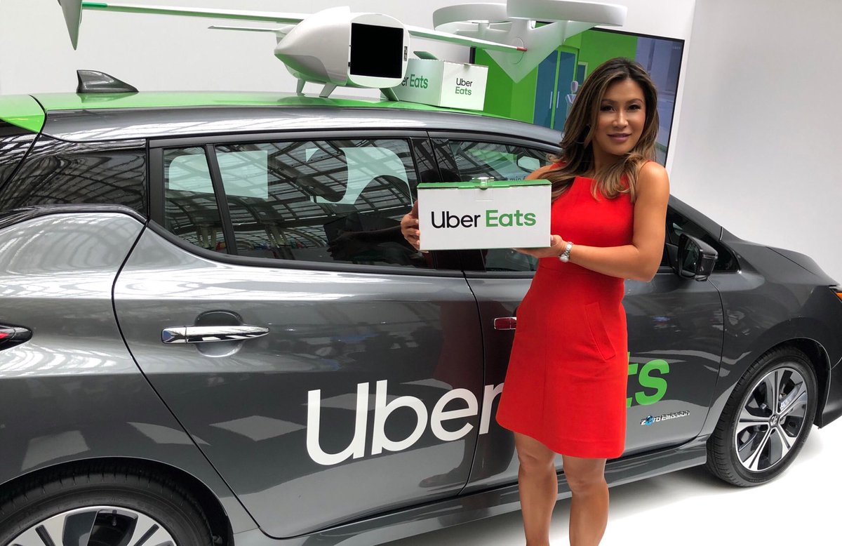 SusanLiTV's tweet photo. #Food #delivery by #drones Apparently so! #UberEats delivering food to customers by #drone in #SanDiego 1st. Will it keep the #fries warm 🍟but before they go soggy? $uber #uberelevatesummit we talk to the woman behind this initiative @Varneyco 1140amET @FoxBusiness $grub #Amazon https://t.co/FTq5UuWMf5