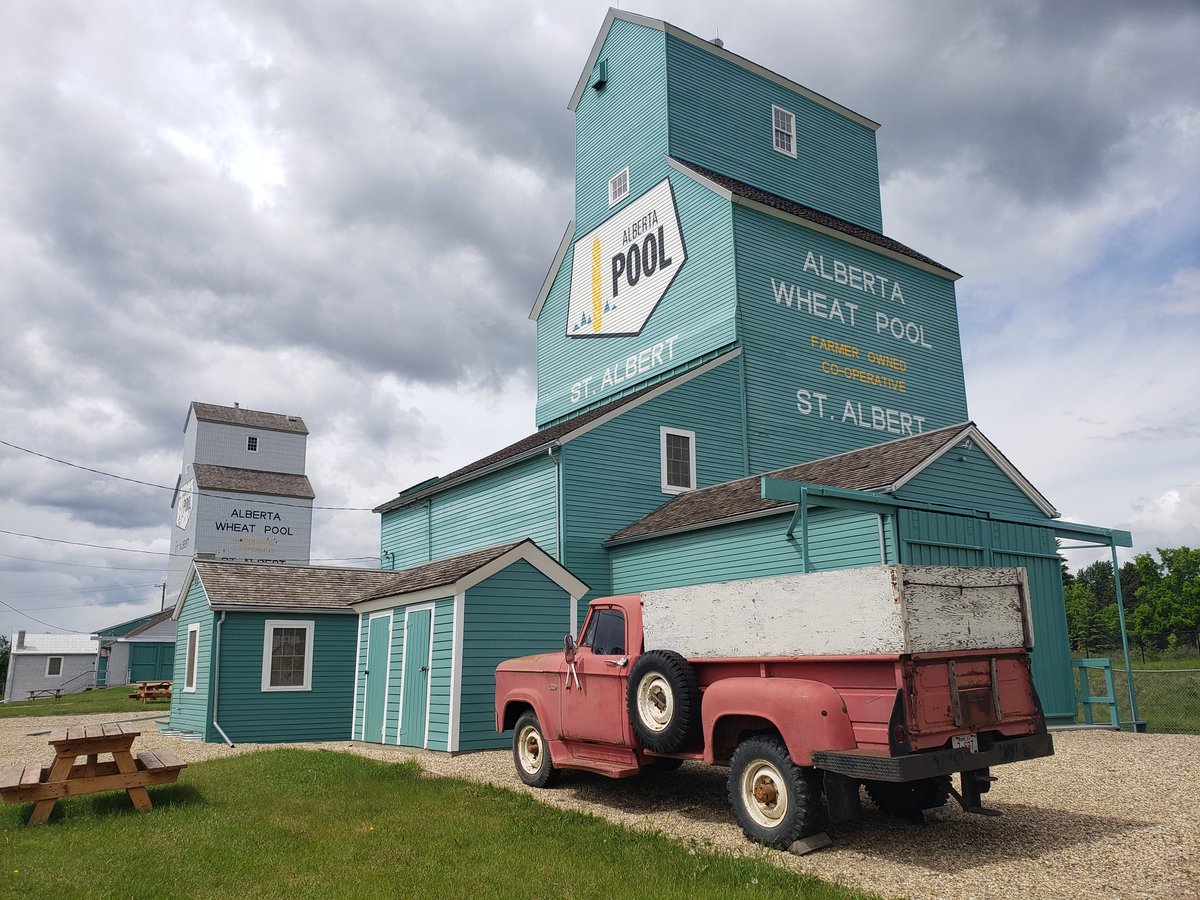 We are more than excited to share this photo with you from the beautiful <a href="/CityofStAlbert/">City of St Albert</a> Grain Elevator Park. A #grainelevator is often a big part of the small town #Alberta skyline. Nice to see them being designated #historic sites.
Great work!

<a href="/HeritageForward/">HeritageForward</a> <a href="/ProvArchivesAB/">Provincial Archives of Alberta</a>
