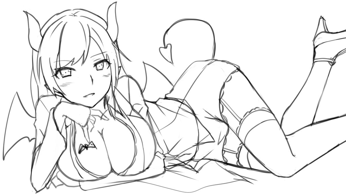 ラフだけで絵ぇ描いたことにならねぇかな～ 