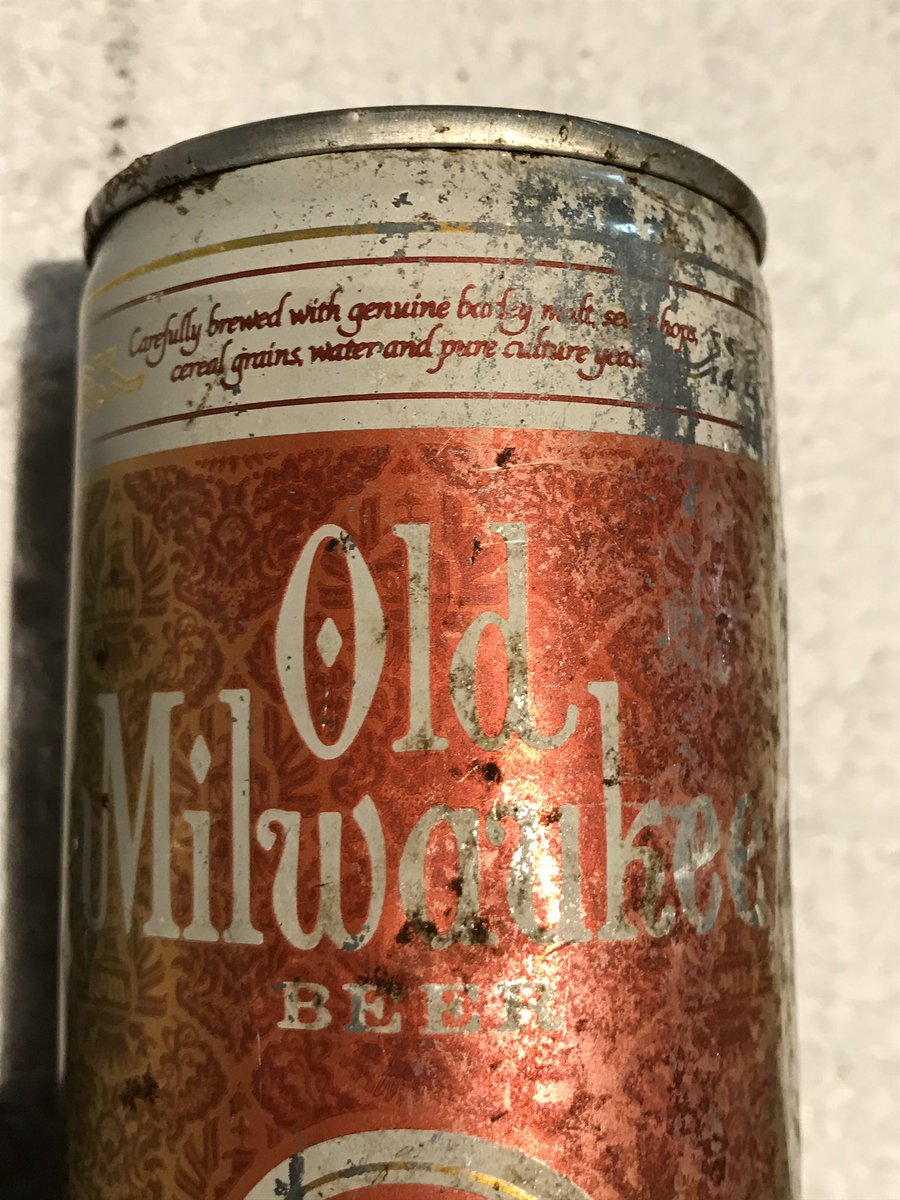 AmeliaBrewing's tweet photo. Broke ground on the beer alley and found this Old Milwaukee can. Seems  #Budlight isn’t as cutting edge as they’d like you to believe with listing their ingredients. Stroh was doing it in 1982.....🤦🏼‍♂️🤣🍺🍻 #ameliaislandbrewing #ameliatavern #drinklocal #floridabeer #SeekTheSeal https://t.co/Lw1sGHj9vk