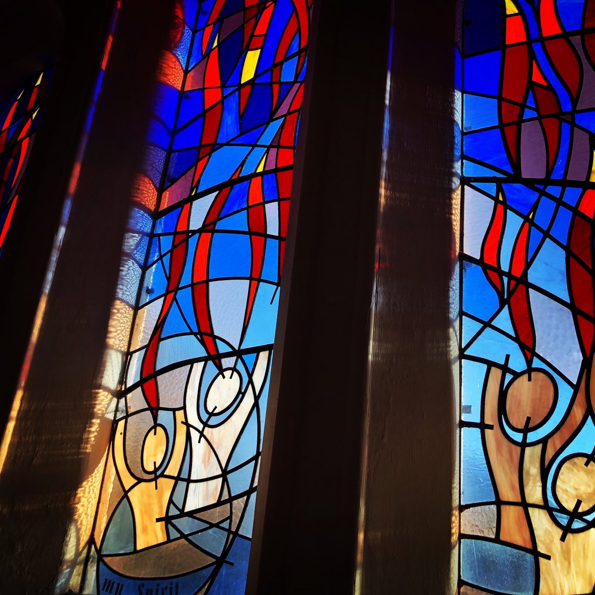 ChristHarwood's tweet image. At Pentecost it seems appropriate to share a picture of our Stained Glass Window depicting Acts 2:17 “I will pour out my Spirit on all people”. Commissioned in celebration of our 175th Anniversary! #pentecost #tonguesoffire #pouroutmyspirit #stainedglass #stainedglasswindow