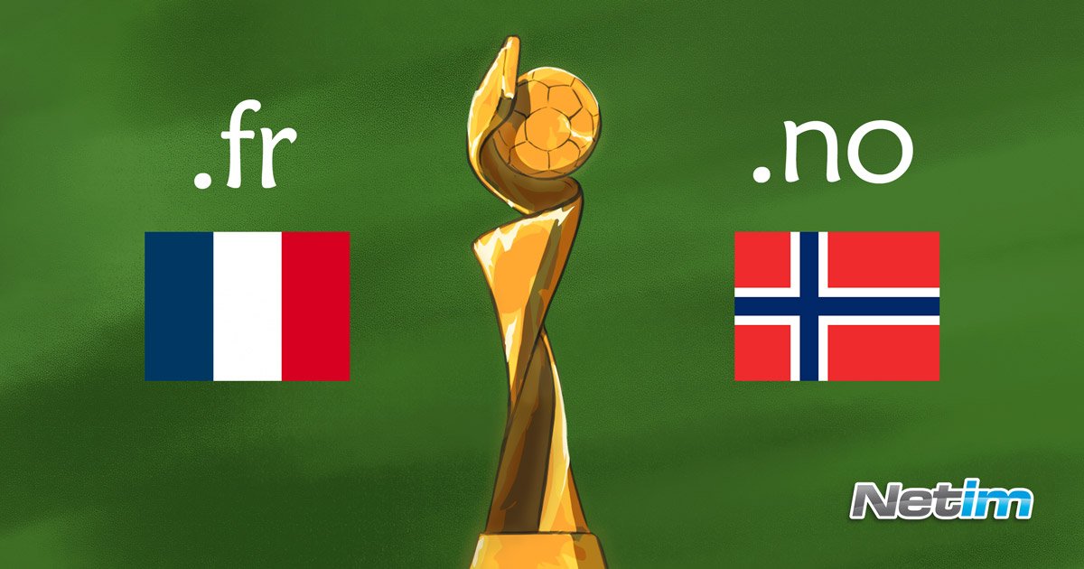 Netim_com's tweet photo. #MATCHDAY 🇫🇷 VS 🇳🇴
Let's get to straight to the point, are you rather .FR or .NO?
We have already made our choice 🔥
#FRANOR #FIFAWWC #FiersdetreBleues #CoupeDuMonde2019 #AllezLesBleues #domainnames #domains #France #Norway #WorldCup2019 #afnic #norid https://t.co/xQgfOHLmkI