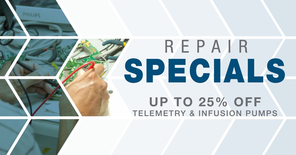 PacMedSupply's tweet photo. Need a Telemetry Transmitter or an Infusion Pump repaired? For a limited time only save up to 25%! Call us today to find out more. 800-449-5328 | https://t.co/9l67Lge2DJ
.
.
#Repair #Sale #Specials #AvantePM #PacMed #OneSource https://t.co/hWIgnF4DGt