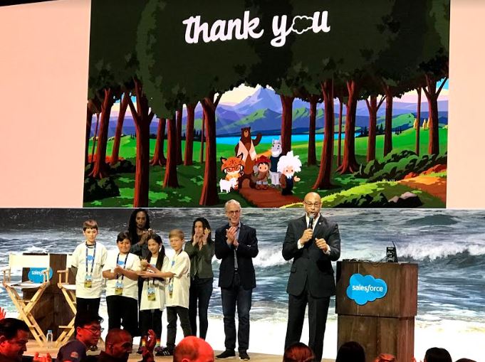 SFUnified's tweet photo. Students from SFUSD and @OUSDNews presented at the first-ever @futuretrailblzr hosted by @SalesforceOrg on May 30. Learn more about Denman MS' win in our latest blog post below! #TDX19 #WeAreSFUSD @DenmanPrincipal https://t.co/simAcyljwo https://t.co/6e5CcaY3xd