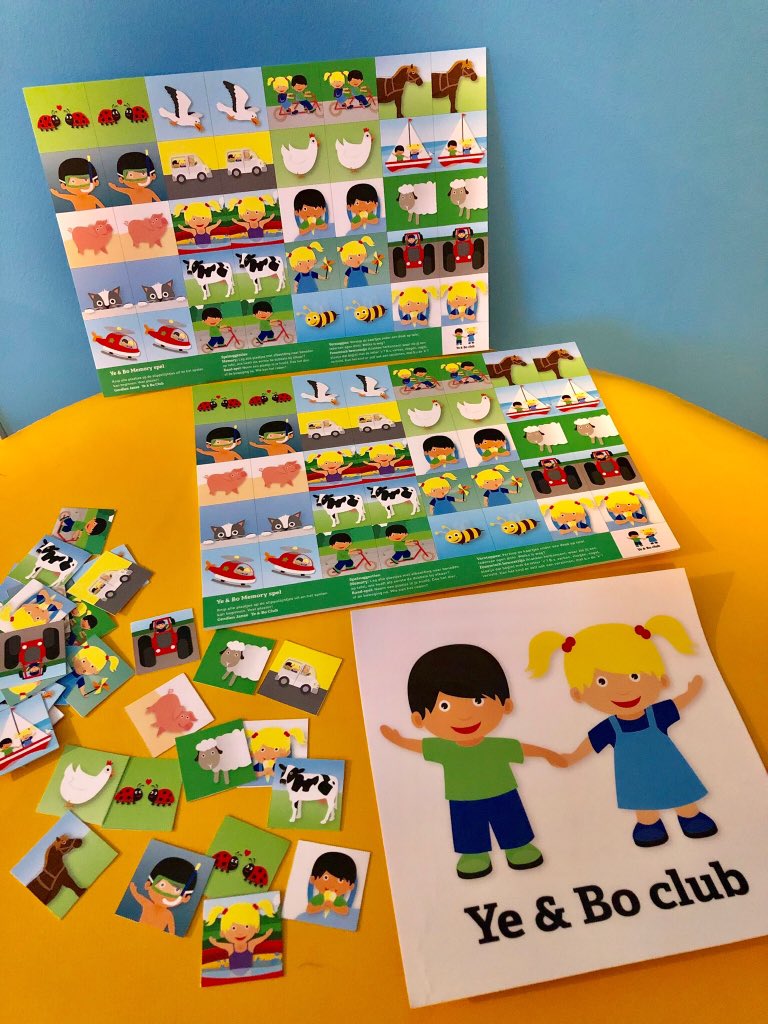 Ye &amp; Bo memory: een educatieve kaart voor peuters en kleuters waar je veel mee kunt doen! Nieuw product van de Ye &amp; Bo Club.