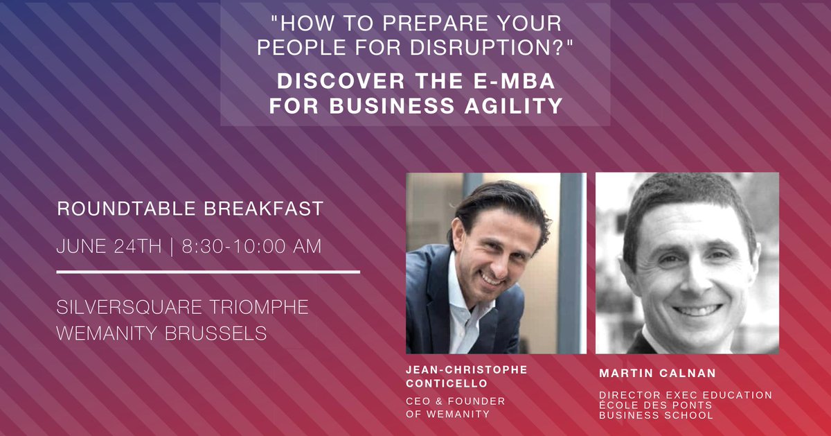 In a constantly changing environment, survival depends on a company’s ability to fundamentally re-invent itself – its organization, leadership, ways of working, management… all the way to its very business model.
Interested to know more?
Let's meet on June 24th!