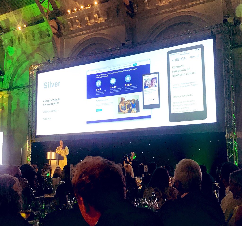 We’re so proud of the website we created for @AutisticaUK, but never more than tonight... we’ve won a silver award at the DBA Awards! #dbaDEA autistica.org.uk