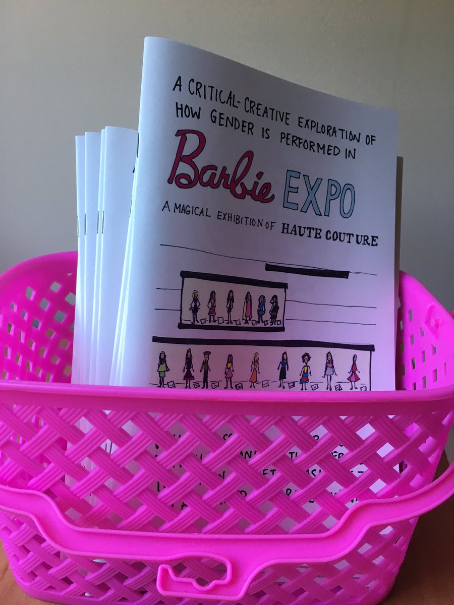 CASWE1's tweet photo. The Barbie Expo was hacked today! We placed the zine among pamphlets explaining the exhibit in the hopes of tricking unsuspecting visitors into picking up both the official and *unofficial* guide :)
Photos below https://t.co/szI75dYg1R