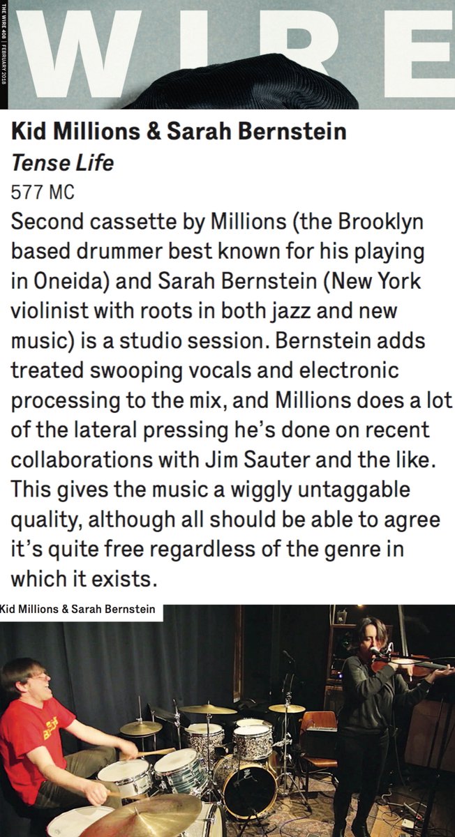 577Records's tweet photo. Watch out. Kid Millions & Sarah Bernstein will be a back soon with a brand new vinyl LP. Broken Fall is out 8/30 on 577 Recs! @ManForeverUSA
#kidmillions #sarahbernstein #brokenfall #album #newalbum #577Records #brooklyn #nyforwardfestival #newyork #experimentalmusic #Vinyl https://t.co/IH7nJpqqZJ