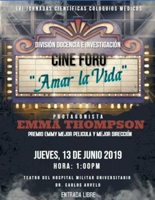 #RedSanitariaMilitar te invita a participar en los LVI Coloquios Médicos del Hospital Militar Universitario "Dr. Carlos Arvelo" <a href="/HospiMilCaracas/">HospiMilCaracas</a>, Hoy 13 de junio se estará presentando Cine Foro:
"Amar la Vida",  Entrada Libre, Participa!