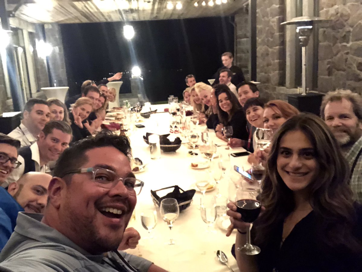 LAKarenLoftus's tweet photo. Had the most amazing dinner last night @InnAtErlowest hosted by @CrowdRiff. Loved hanging w my new best friends from #Sweden. I always live making new friends in the #ATTA tribe. #ATTAElevate #adventure https://t.co/fiWNFbvAOe