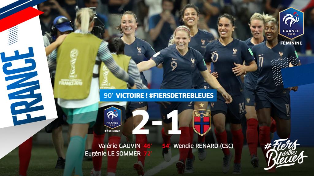 La victoire de l'Equipe de France !!!!!!!! (2-1) 💪👊 #FiersdetreBleues #FRANOR 🇫🇷🇳🇴 #FRA