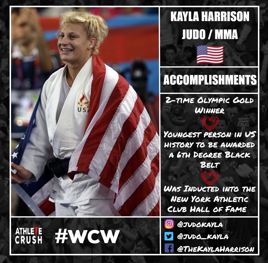 sprterapp's tweet photo. This week's #WomanCRUSHWednesday is🇺🇸 🥋 and MMA fighter @judo_kayla 🔥 #AthleteCRUSH #sports #judo #womeninsports #fearless #fightingback #pfl #pflmma #espn #WhatDoYouFightFor #ThisIsHowYouWin #MMA #ufc https://t.co/US3Ggm79d9