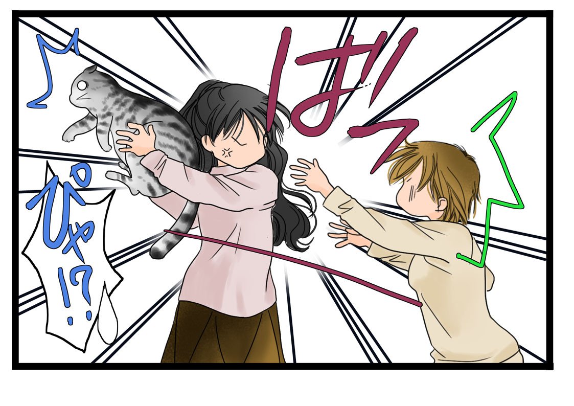 ちゃびすこ 子猫 眠れる雌獅子をたたき起こす 創作漫画 サバさんッｌ T Co Fedjikomuf Twitter
