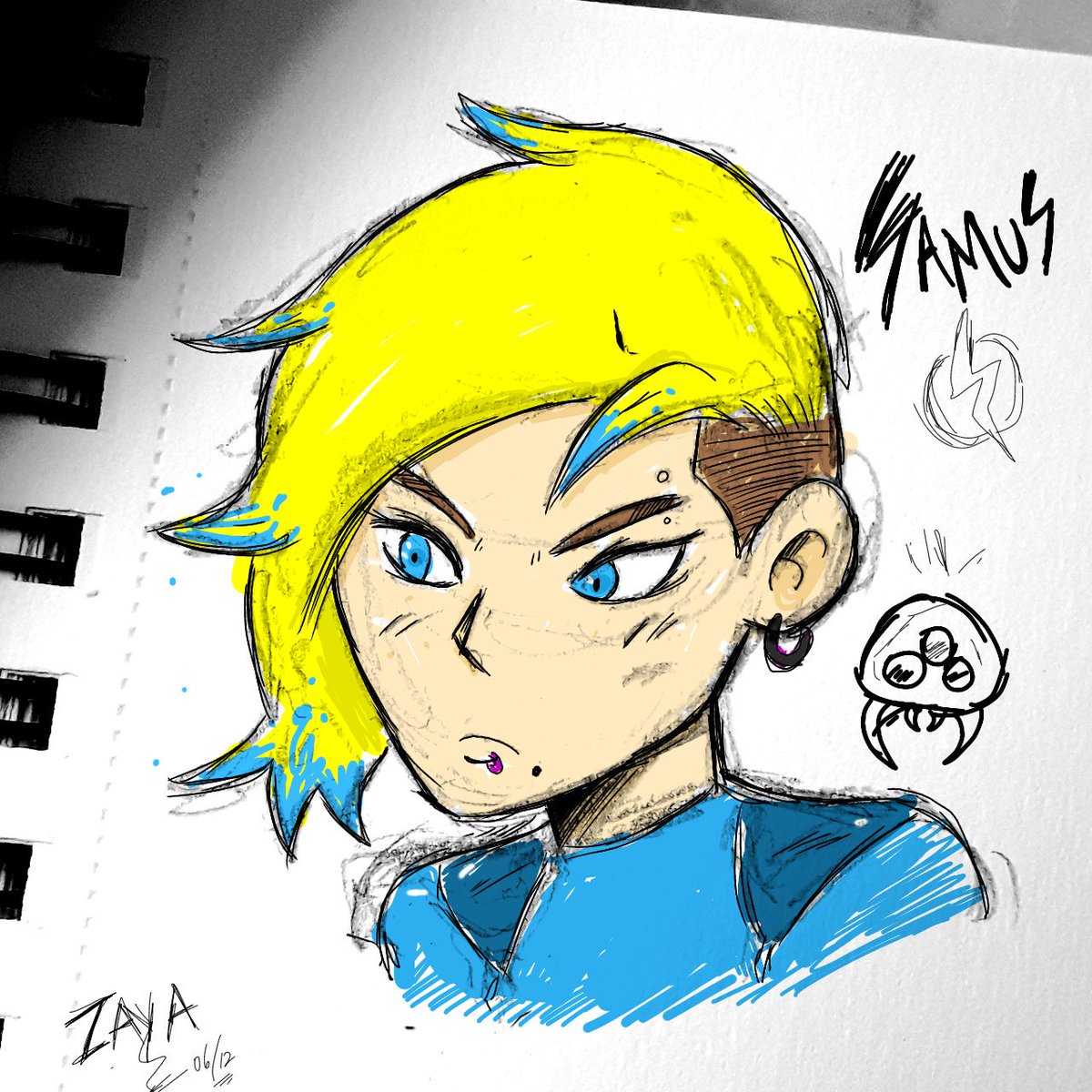 Zaya11 On Twitter Short Hair Samus Samus Metroid Nintendo