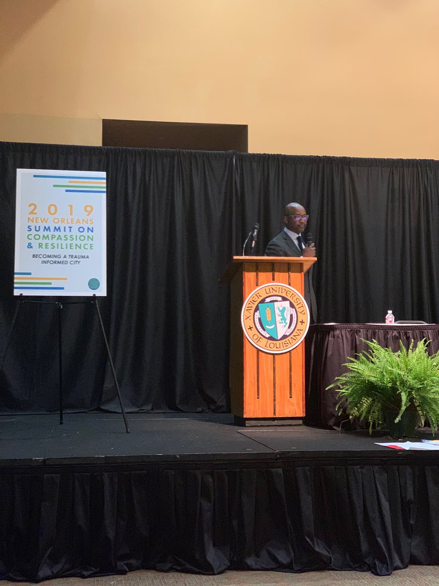 IWES_NOLA's tweet photo. “When Dr. Shervington says #SadNotBad that takes courage.” Thank you, ⁦@RunWithJason⁩, for coming out to today’s event and standing w/us to recognize the impact of trauma on our communities so we can build a city that fosters compassion &amp; resilience. https://t.co/Gnoi8O1xuz