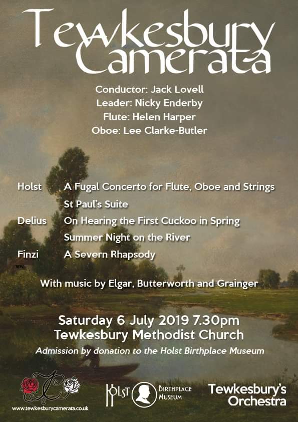 We're really looking forward to our next concert of wonderful English music conducted by <a href="/jacklovell91/">Jack Lovell</a> and <a href="/Moboe1/">Lee Clarke-Butler</a> as one of the soloists. Retiring collection in aid of the <a href="/HolstMuseum/">Holst Victorian House</a> #Gloucestershire #Tewkesbury