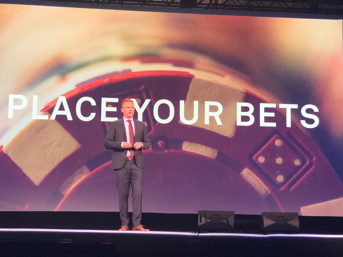 HxGNLIVE's tweet photo. President @MattiasPlus is taking the stage #HxGNLIVE in Las Vegas. He’ll show his hand on the bets he’s placing in #CustomerOutcomes #CowBingo https://t.co/goO5Eu5ZUz