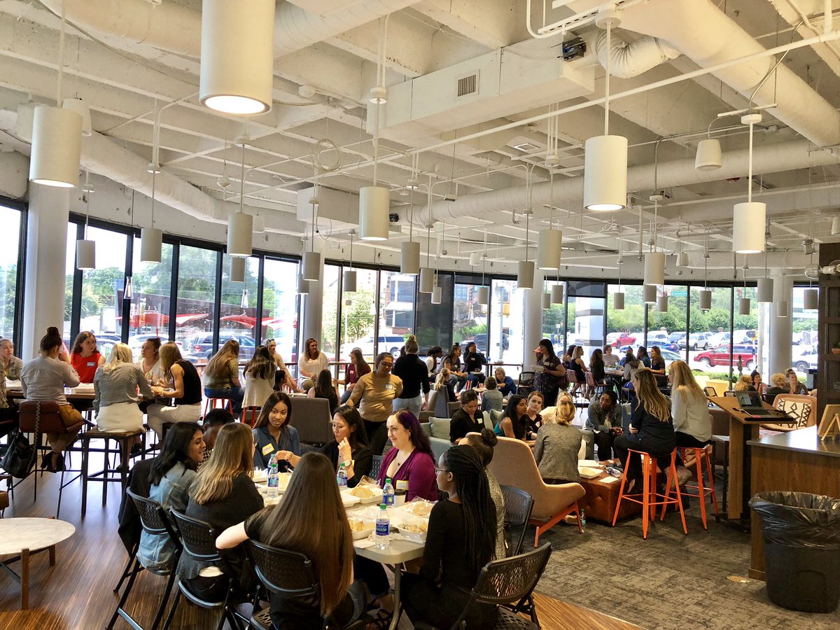 Right now at <a href="/ATLTechVillage/">Atlanta Tech Village</a>: Customer Discovery #StartupSummerSchool class and Women + Tech meetup. 200+ ppl are here to learn. The energy and community is on 🔥!