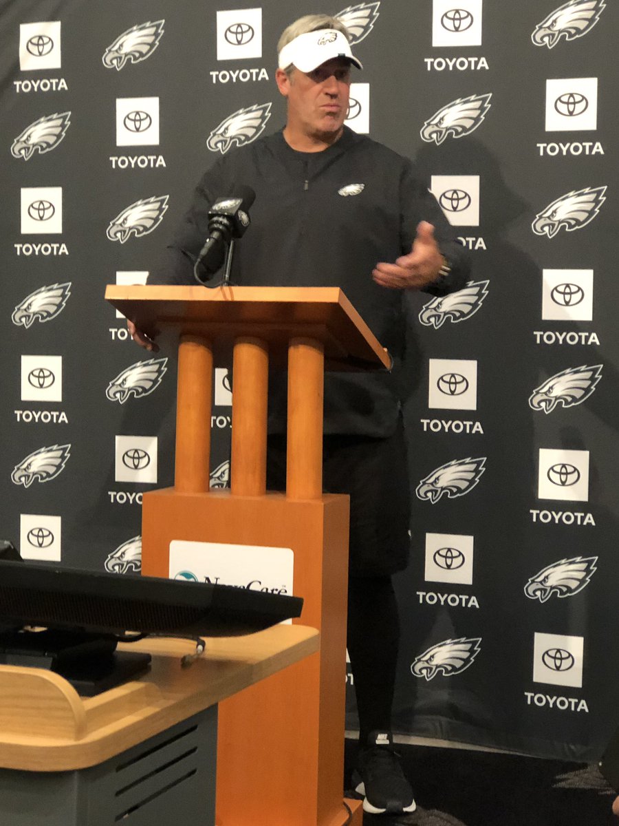 KristenERodgers's tweet photo. “Everybody heals differently... My Achilles injury is different from Brandon Brooks.”  

That was the most-used phrase from Doug Pederson today. When it comes to Mack Hollins, Nelson Agholor, Ronald Darby, etc. all rehab is different. @FOX29philly https://t.co/wdjbGC5dHn