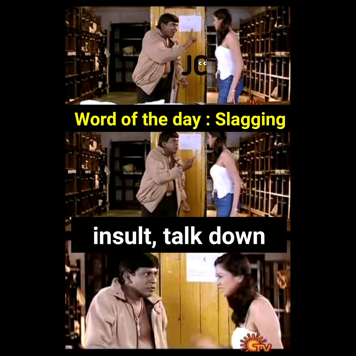 jc_writes_'s tweet image. Usage Example: She misunderstood him to be deva and slagged him without mercy.

#Slagging 
#WordOfTheDay