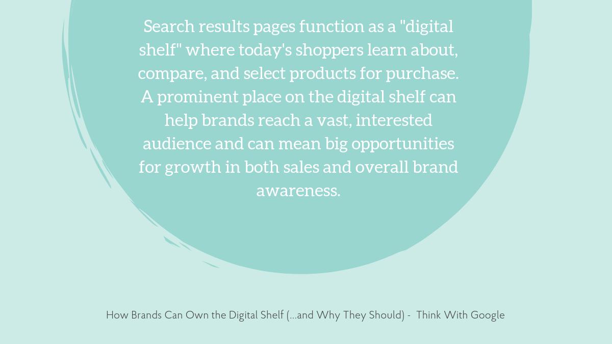 TheDigitalShelf's tweet photo. An oldie (2014) but a goldie. Good to know we’re on the same page as Google! 🖥️ 🌟 🛒 🤓...‘How Brands Can Own the Digital Shelf (and Why They Should)’: https://t.co/fQPxHWMlsj

#eCommerce #digitalshelf #digitalshelfanalytics #digitalmarketing #brands #onlinesales #google https://t.co/WSJuFWlORf