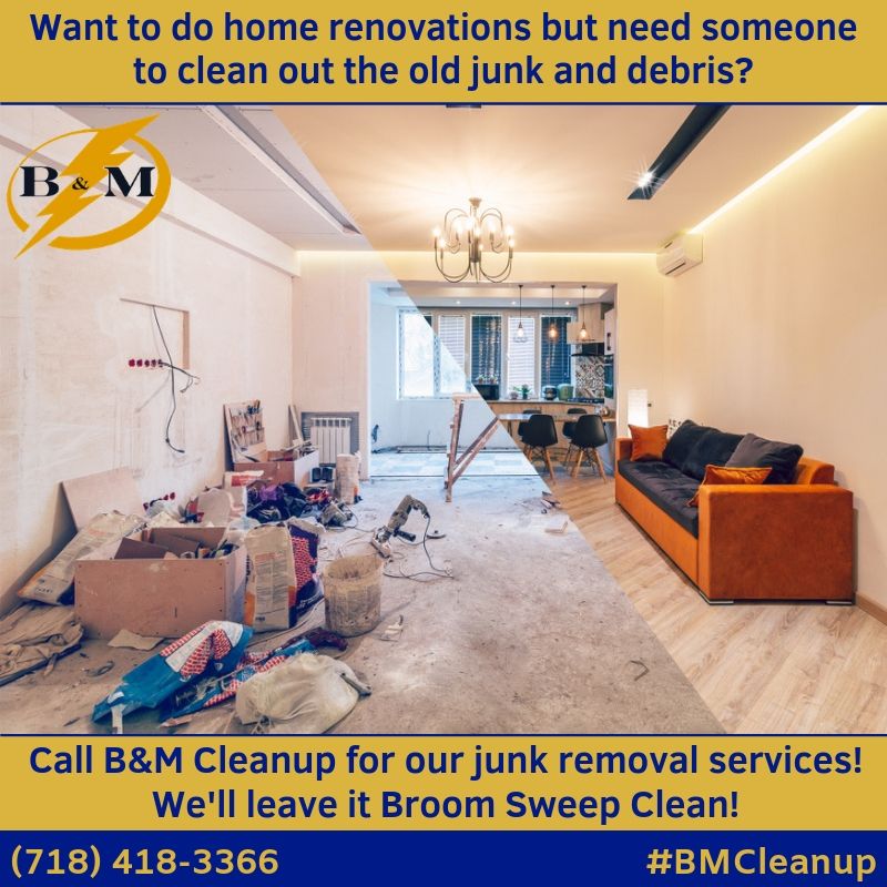 BMCleanup's tweet photo. You can’t do home renovations if your house is filled with #junk and debris! Call on B&M Cleanup Services to clean out your home. #JunkRemoval #BMCleanup https://t.co/EmakhuqsbX