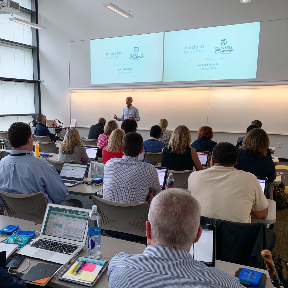 Administrators go back to school for afternoon professional development and training session. Thank you <a href="/yorktech/">York_C3P0🦍</a> for hosting us today on your beautiful campus. #OneTeamOneMissionOneRockHill