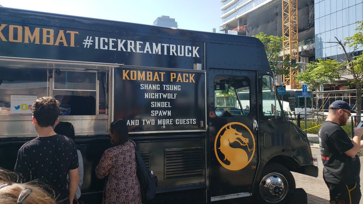 Free ice cream and a pass to play #MortalKombat at e3? YUP. #IceKreamTruck