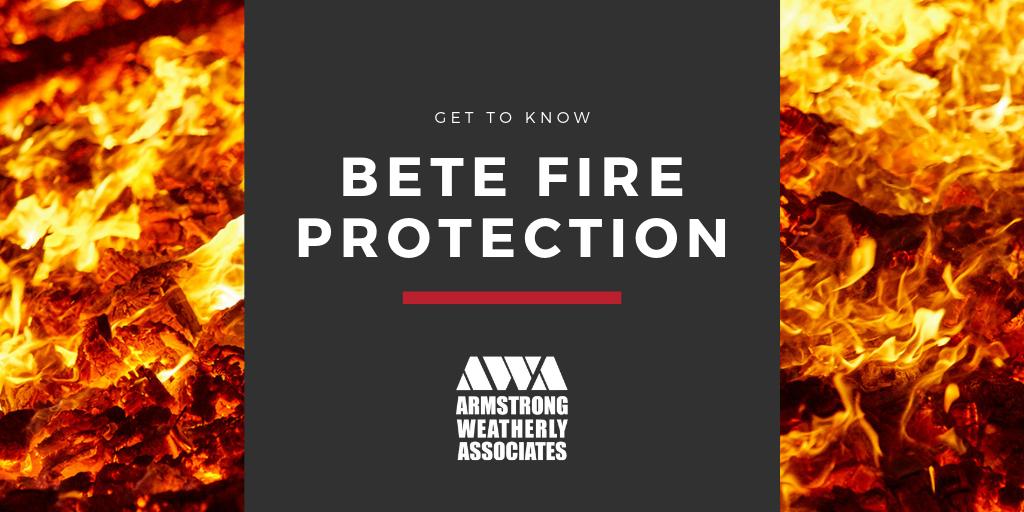 <a href="/BETE_tweets/">BETE Fog Nozzle, Inc</a> has been fighting fires and protecting capital equipment for over 50 years.  Keep Bete in mind for your fire protection spray nozzle needs. Available from Armstrong Weatherly Associates  #bete #Armstrongweatherly #fireprotection #awacares