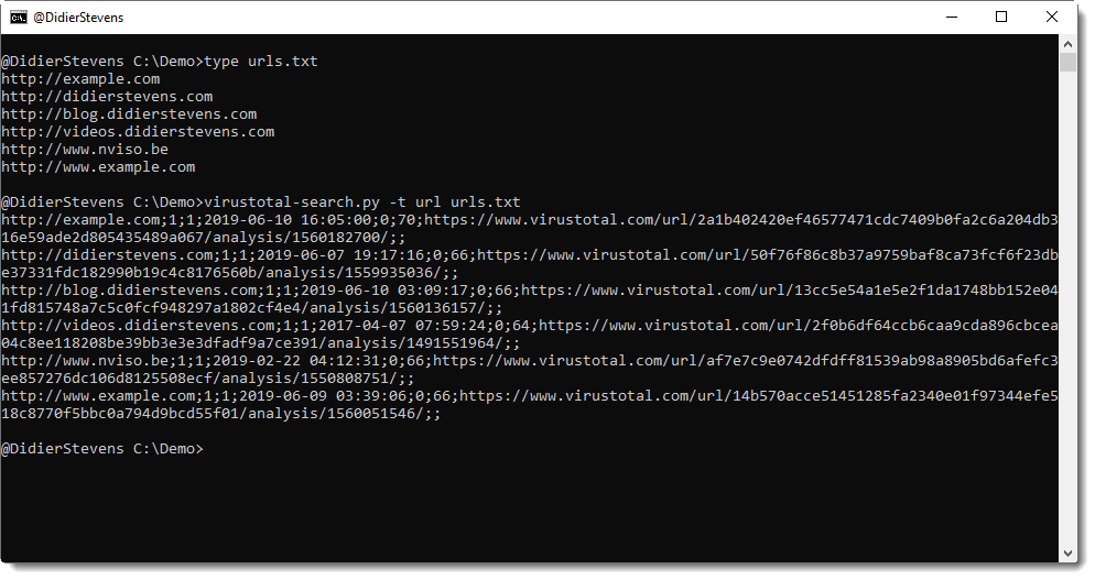 New blog post "Update: virustotal-search.py Version 0.1.5" blog.didierstevens.com/2019/06/12/upd…