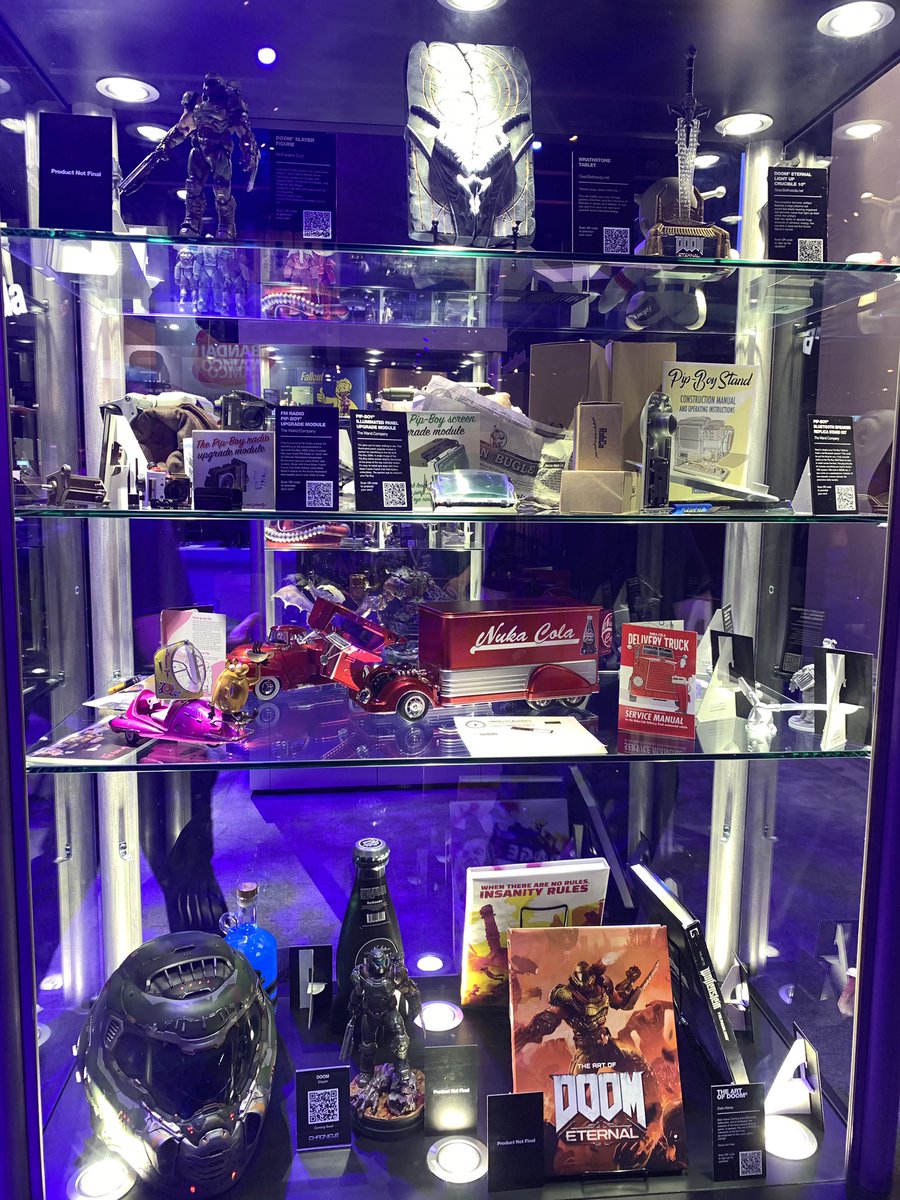 bethesda's tweet image. Gear!! On hand at #E3  - new Fallout GEAR, including a 1:1 T-51b Power Armor