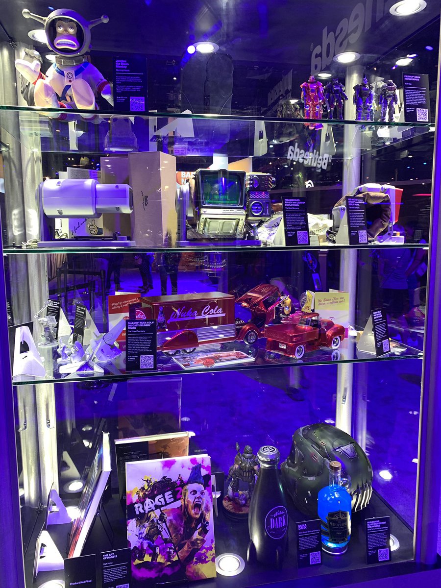 bethesda's tweet image. Gear!! On hand at #E3  - new Fallout GEAR, including a 1:1 T-51b Power Armor
