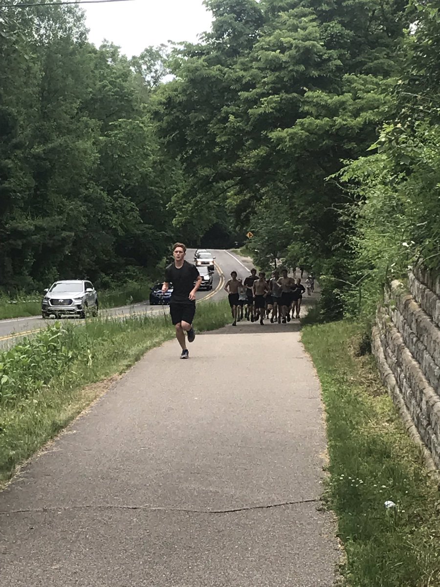 Summer Conditioning off to a great start!  Over 40 Husky runners on day one!  Come join us! #HuskyPride